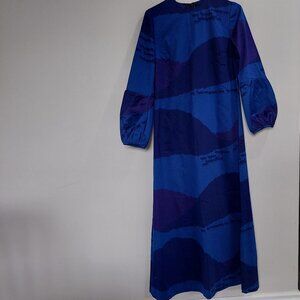 Pia & Paula '70s Cotton Long Sleeve Maxi Dress, Size EU 42 US 12